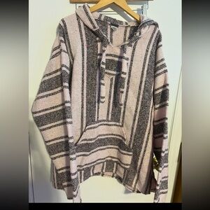 Vintage Baja Hoodie with Stripes